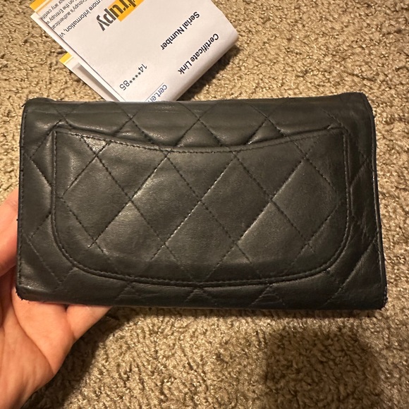 Chanel Classic Flap Long Wallet Quilted Black with COA - Picture 2 of 11